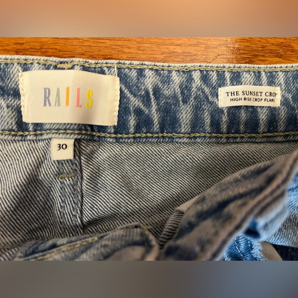 MSRP $198 Rails The Sunset Crop Slim Flare - High Rise Crop - Snowbird - Size 30 - Picture 8 of 9